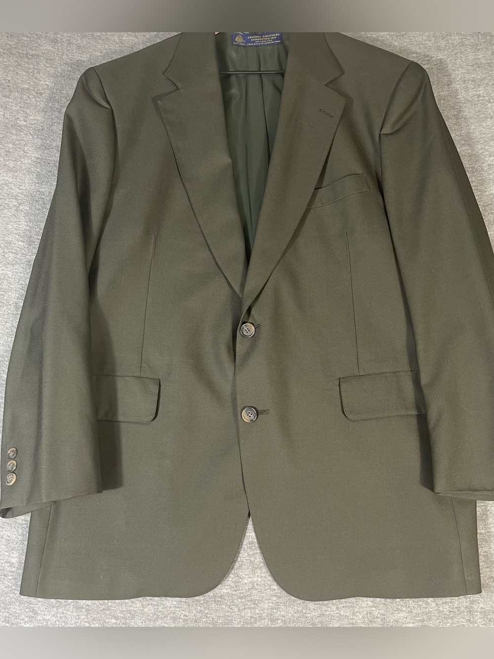 Brooks Brothers Men's 42R Olive Blazer Wool Sport Coat Vintage Preppy Academia